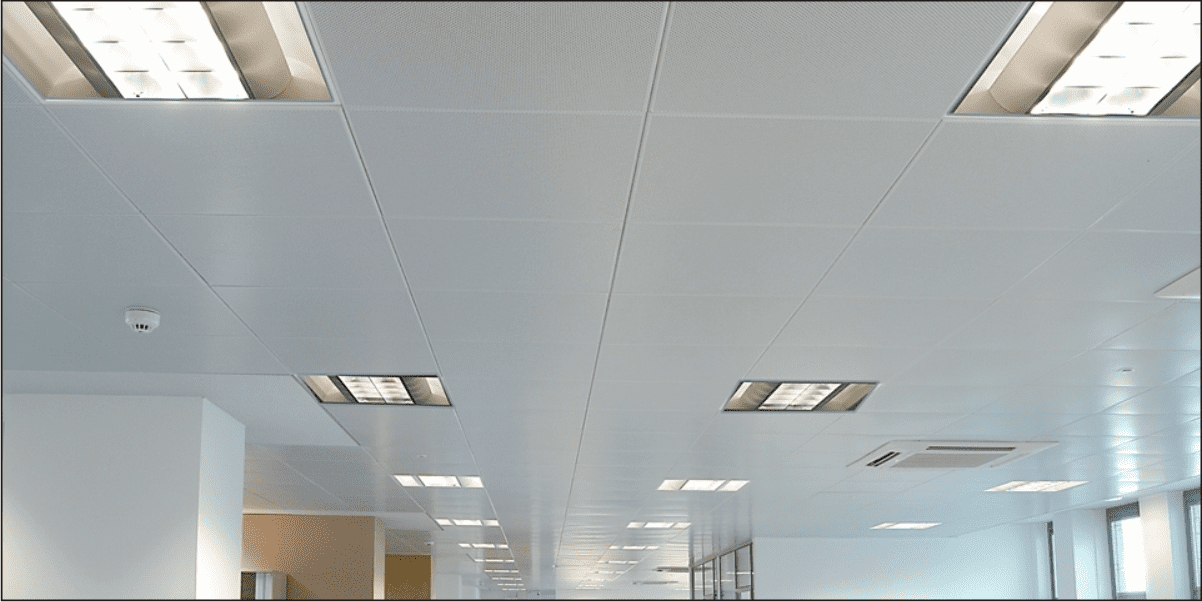 Perforated metal ceiling